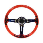 GripForge Resin Gel Design Concave Sports Steering Wheel - 14" (red) - Image 2