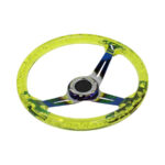 GripForge Resin Gel Design Concave Sports Steering Wheel - 14" (yellow)