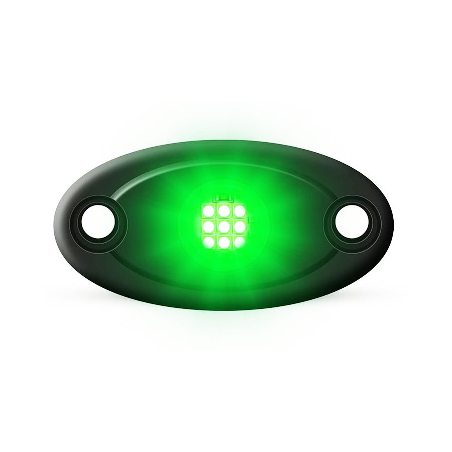 A001-GREEN-9SMD.jpg Universal Aluminium 9-LED Rocklights (Green) - Image 1