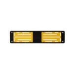 Number Plate Holder Bracket with Metal Backing - 530x120mm (Yellow)