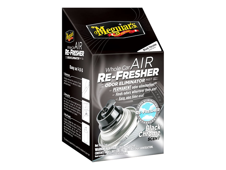 G181302.jpg Meguiar's Whole Car Air Re-Fresher Odor Eliminator - Black Chrome Scent - Image 1