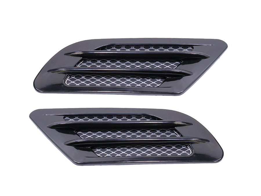 HD-703-BLACK.jpg Decorative Stick on M Style Fender Vent (Black) - Image 1