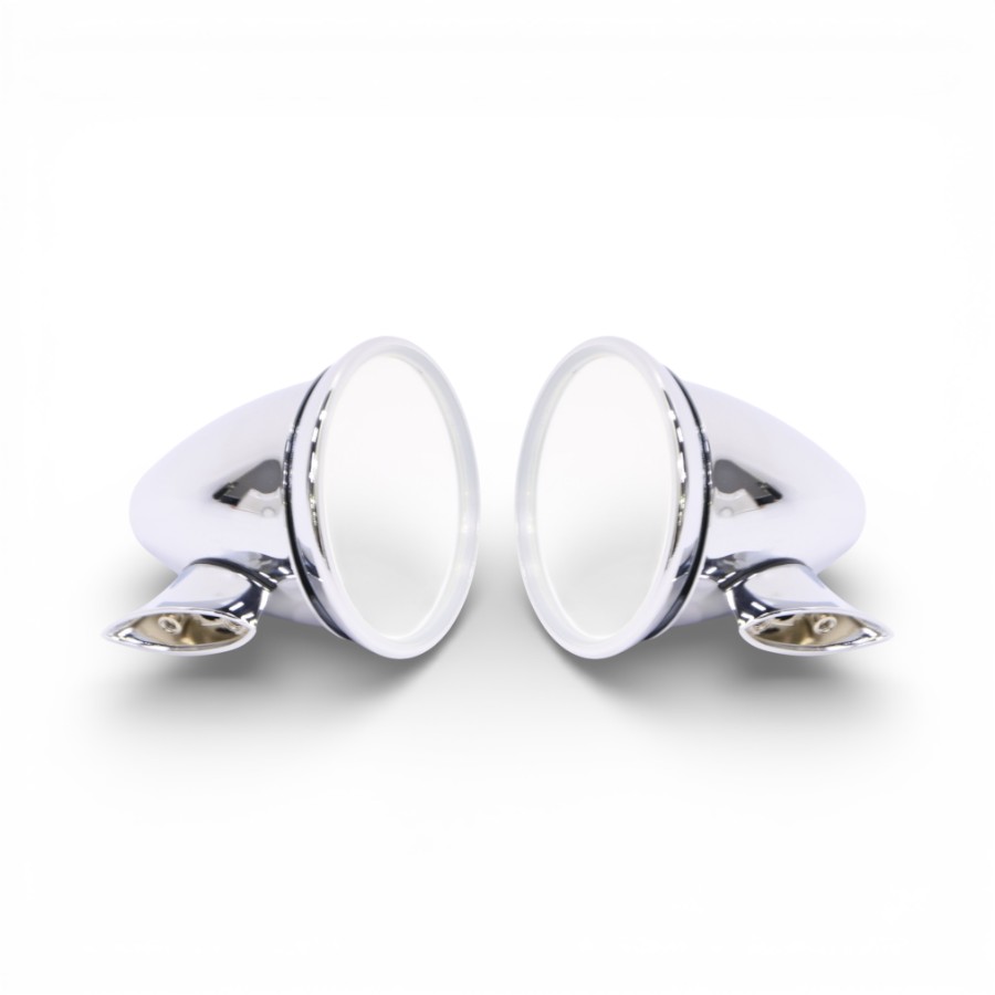 MIRR-422A2.jpg Classic Chrome Bullet Round Mirrors - Type-422 (pair) - Image 1