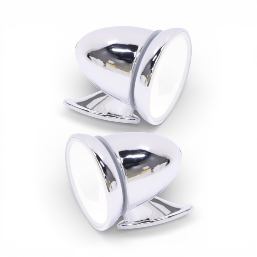 MIRR421.jpg Classic Chrome Bullet 4" Round Mirrors - Type-421 (pair) - Image 1