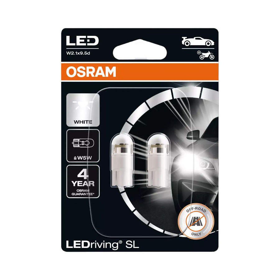 OSRAM-W5W.jpg Osram LEDriving SL W5W WHITE Push-in Bulbs - Image 1