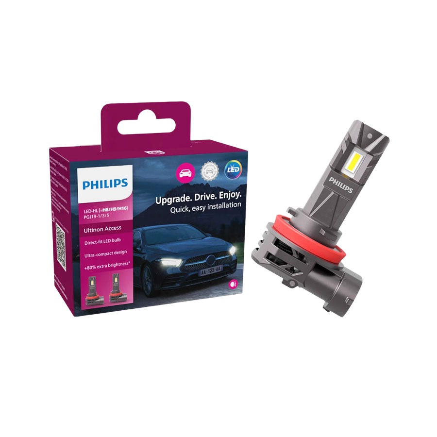 PHPH8-H9-H11-H16-ACCESS-PRO2500.jpg Philips Ultinon Access Pro 2500 H8/H9//H16 LED Bulbs (pair) - Image 1