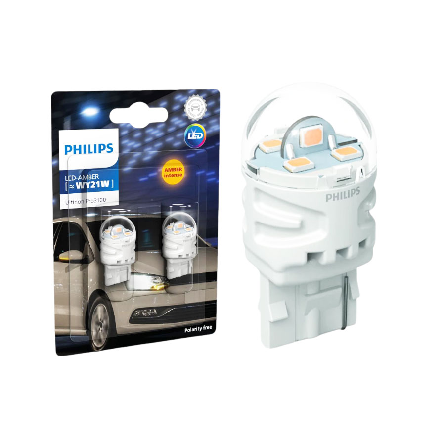 PHPWY21W-PRO3100.jpg Philips Ultion Pro3100 WY21W Amber Intense LED Bulbs - Image 1