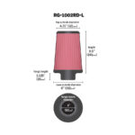 K&N Universal Chrome Adjustable Universal Air Filter - Image 3