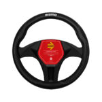 Momo SWC011BW Comfort Grip Black with White Stitch Steering Wheel Cover