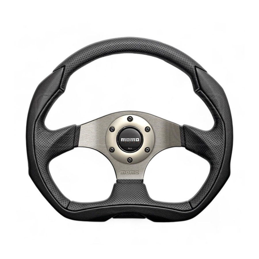 VEAGLE35CBLKR.jpg Momo VEAGLE35CBLK Momo Eagle Steering Wheel 350mm Leather - Image 1