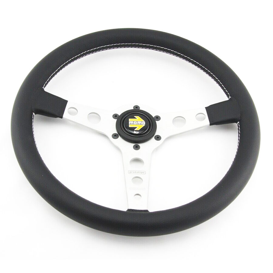 VPRO320SILBR.jpg Momo VPRO320SILBR Prototipo 320mm Silver Spoke Sport Steering Wheel - Image 1