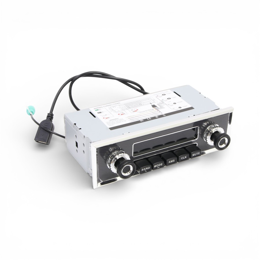 CLVNRT058-1.jpg Classic Vintage Retro Design Car Media Player – USB, SD, BT, RCA Outputs, FM Radio - Image 1