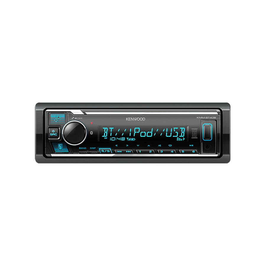 KMM-BT408.jpg Kenwood KMM-BT408 Media Player with USB, Vari Colour and 3.5V - Image 1