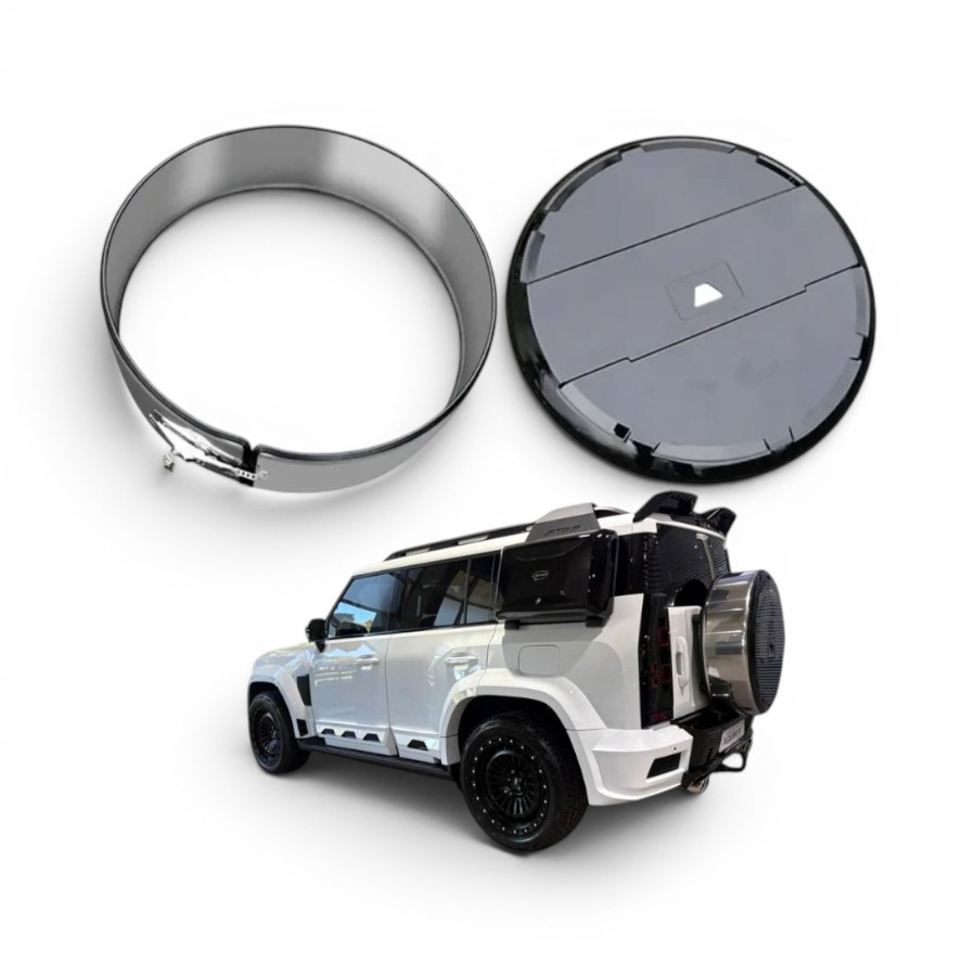 MJT0125-SWC.jpg Jetour T2 19" Stainless Steel Spare Wheel Cover - Image 1